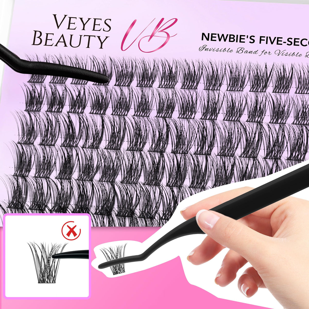Emballage du kit de cils Boldeye de VEYESBEAUTY