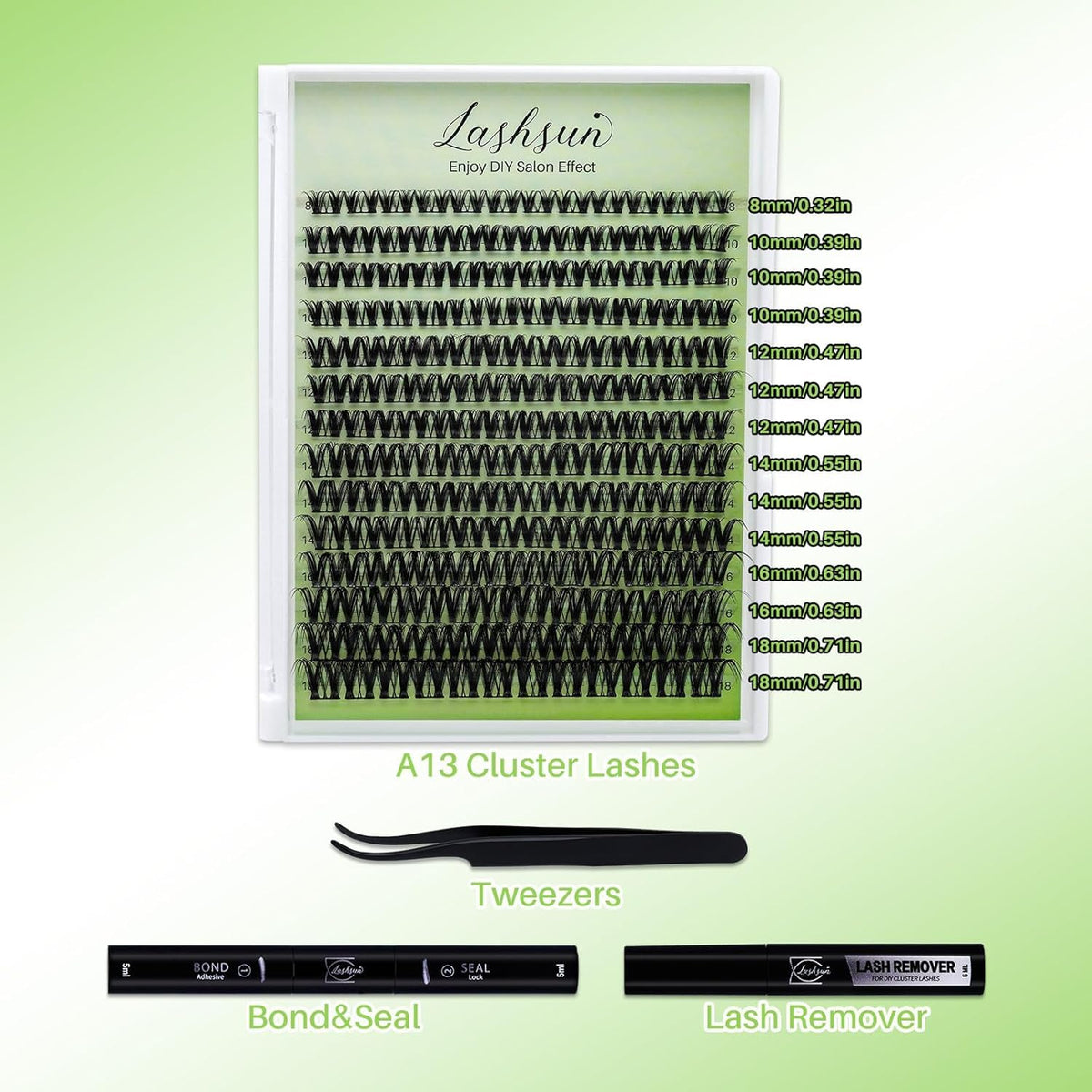 Emballage du Kit de Cils Cluster Wispy LASHSUN