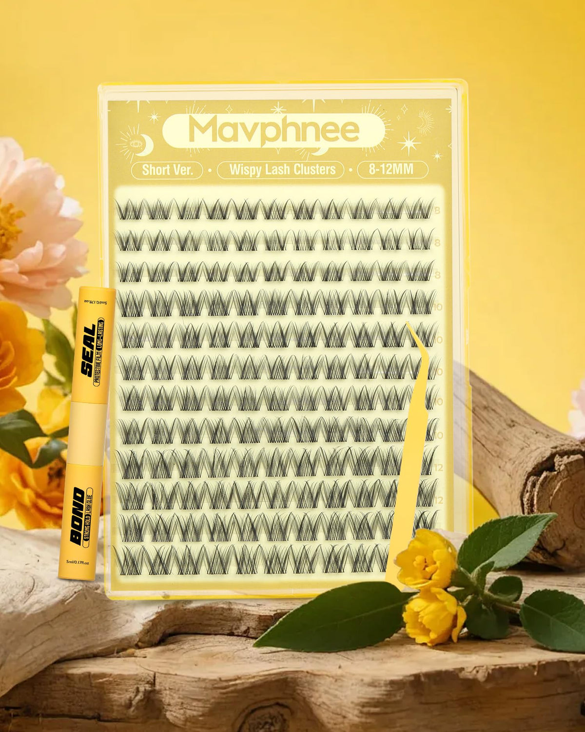 Emballage du kit de cils en grappes Mavphnee