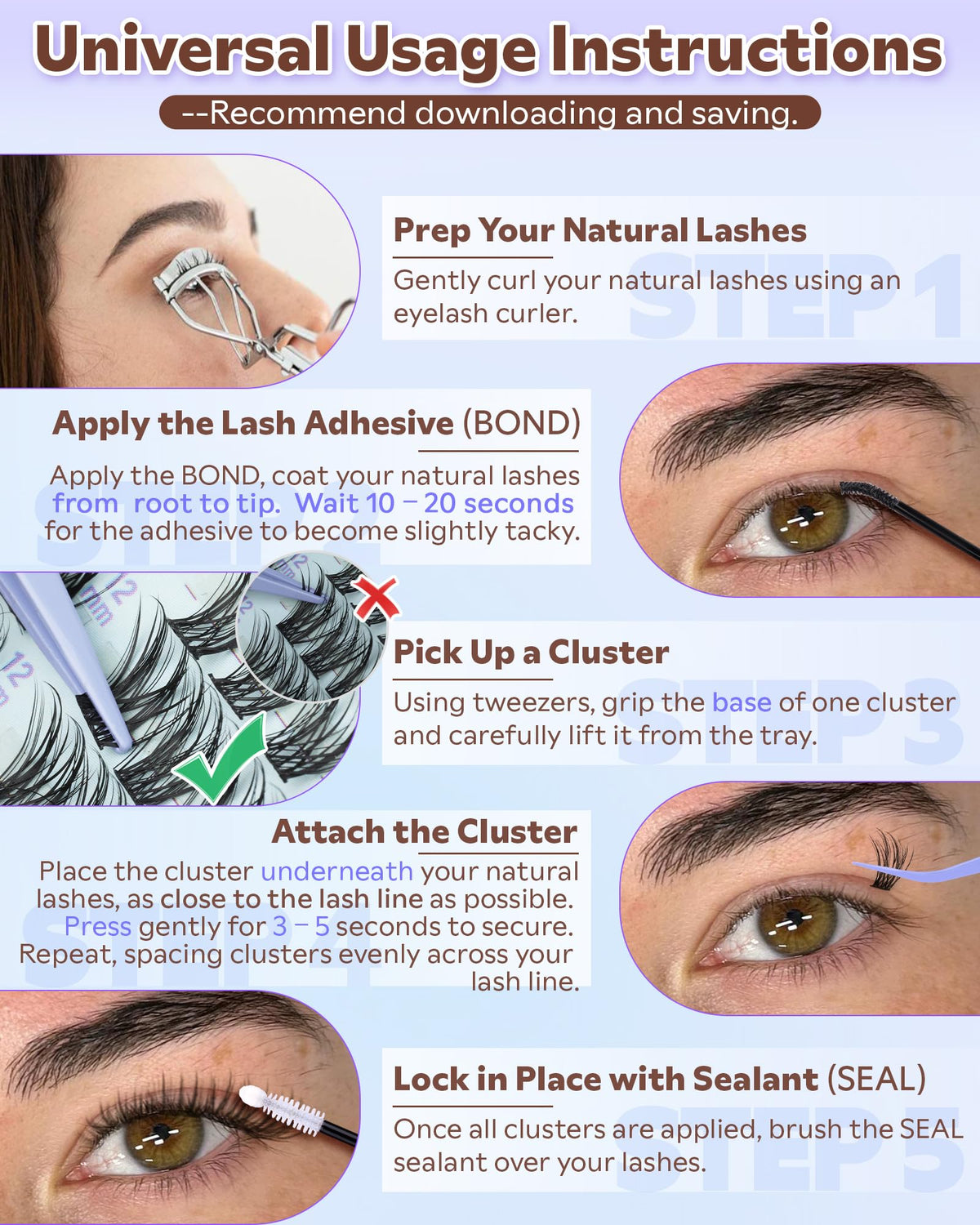 Emballage du kit de cils Goddvenus