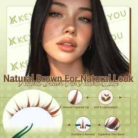 Emballage du Kit de Cils Manga Marron KEYYOU