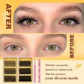 Emballage du Kit de Clusters de Cils QUEWEL