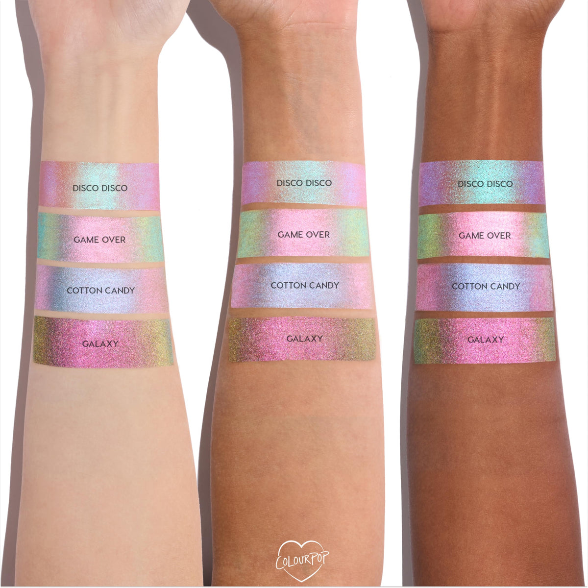 Emballage du kit de fards à paupières ColourPop