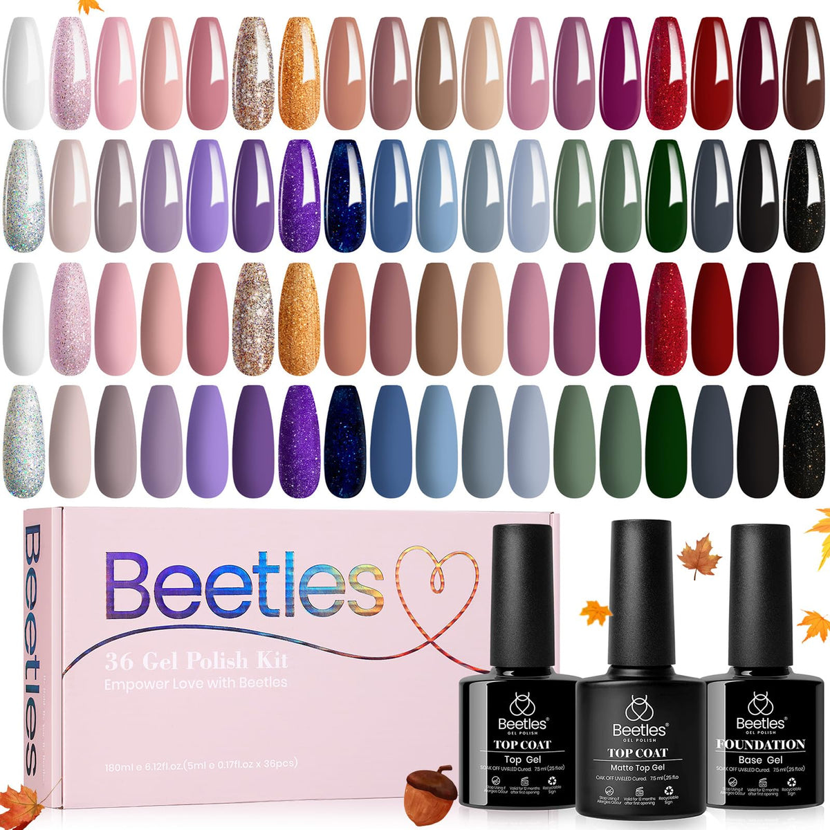 emballage du kit de vernis à ongles en gel beetles
