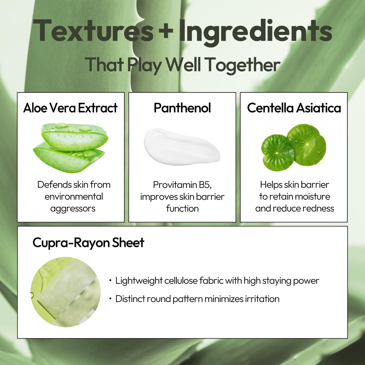Emballage du masque en tissu LAPCOS Aloe Vera