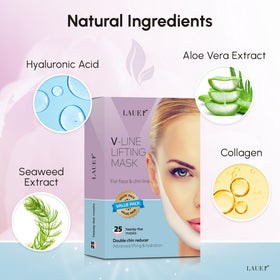 Emballage du masque V Line Lifting LAUER COSMETIC, côté