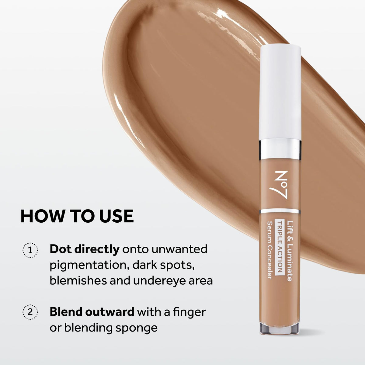 Emballage du No7 Lift & Luminate Sérum Correcteur 8ml