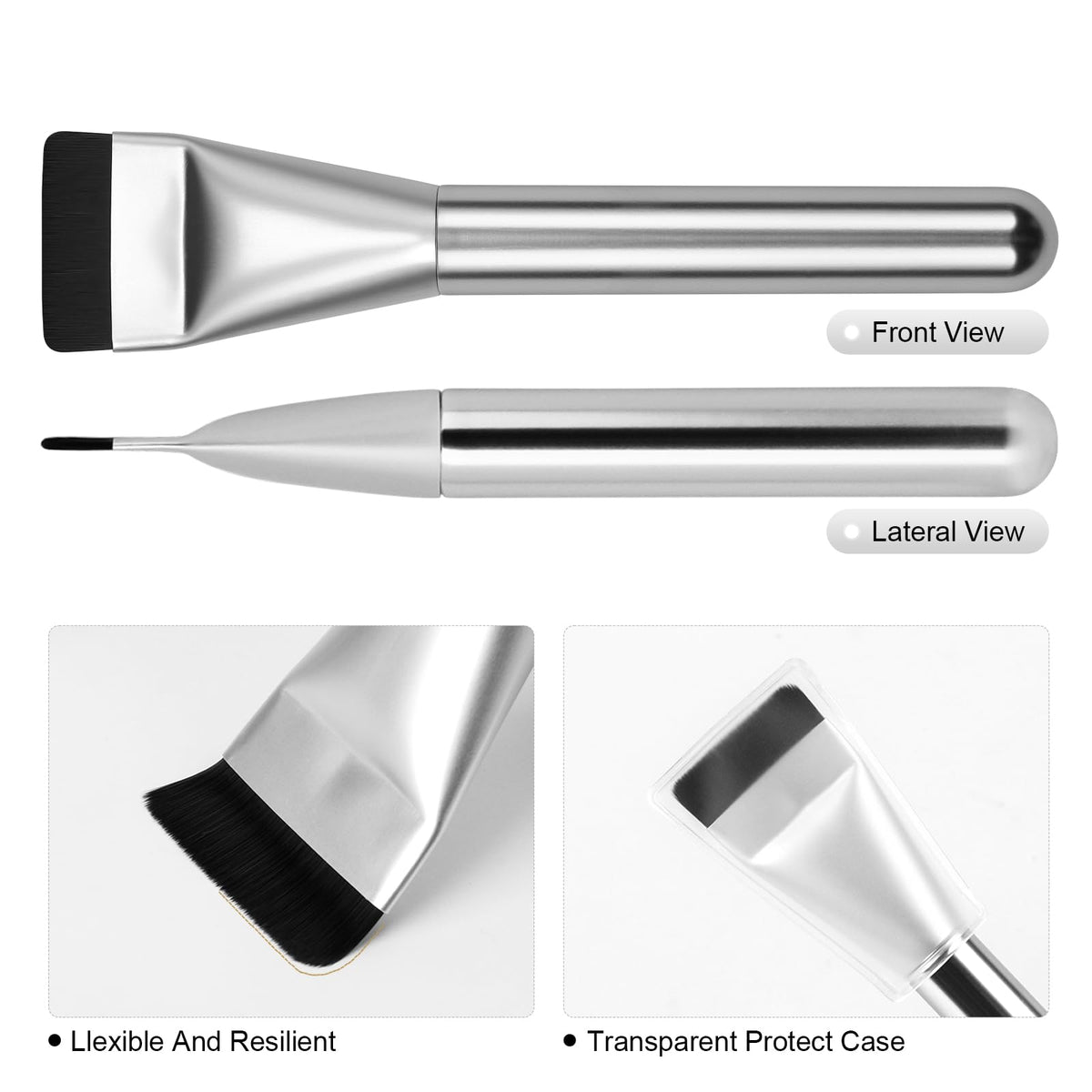 Emballage du pinceau plat BEAUTYFACTOR 2Pcs