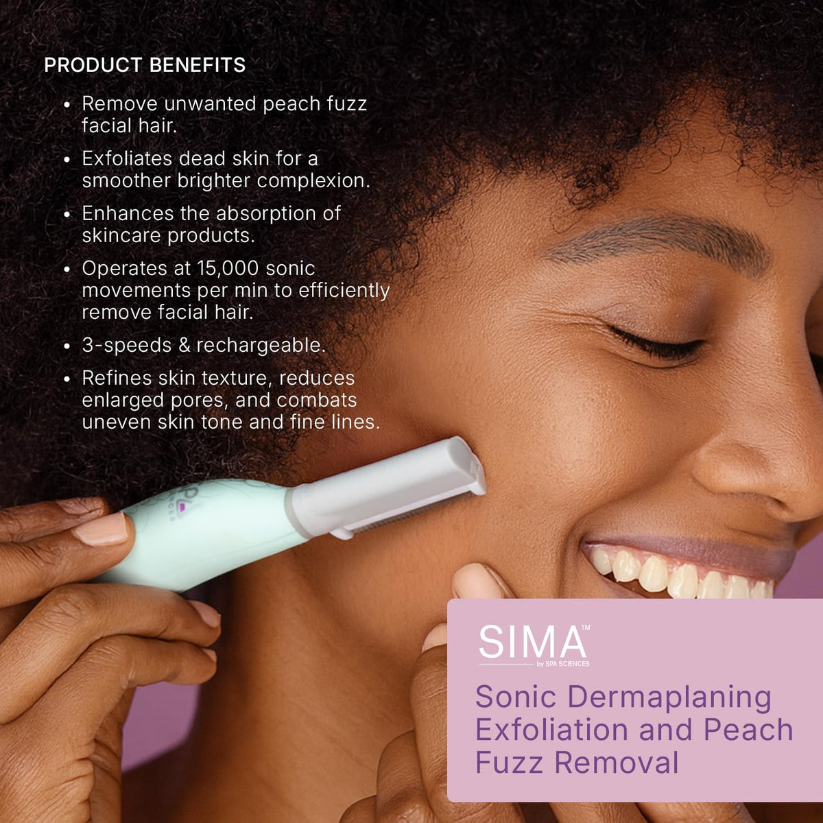 Emballage du rasoir dermaplane SIMA