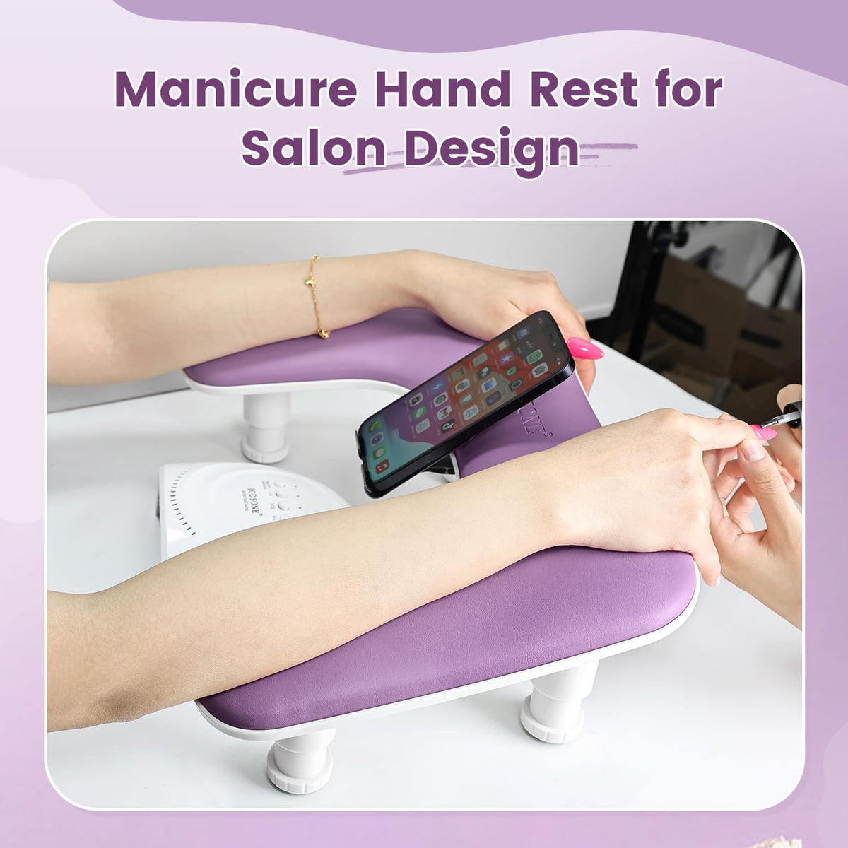 Emballage du repose-bras manucure JODSONE violet