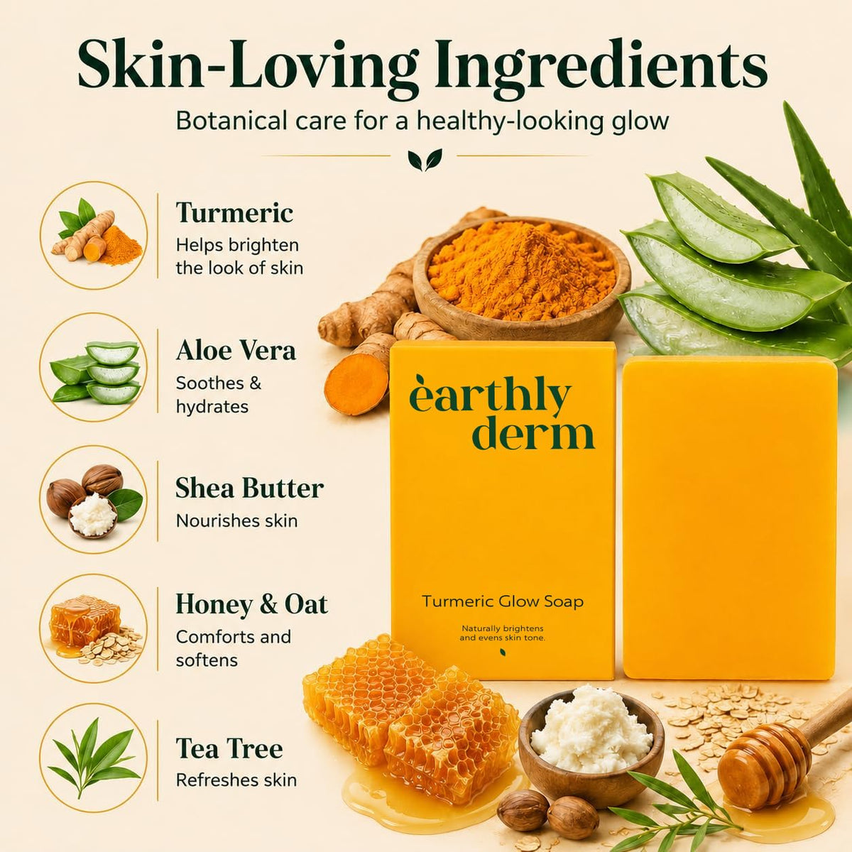 Emballage du savon au curcuma earthly derm