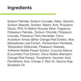 Emballage du savon Basis avec détails des ingrédients