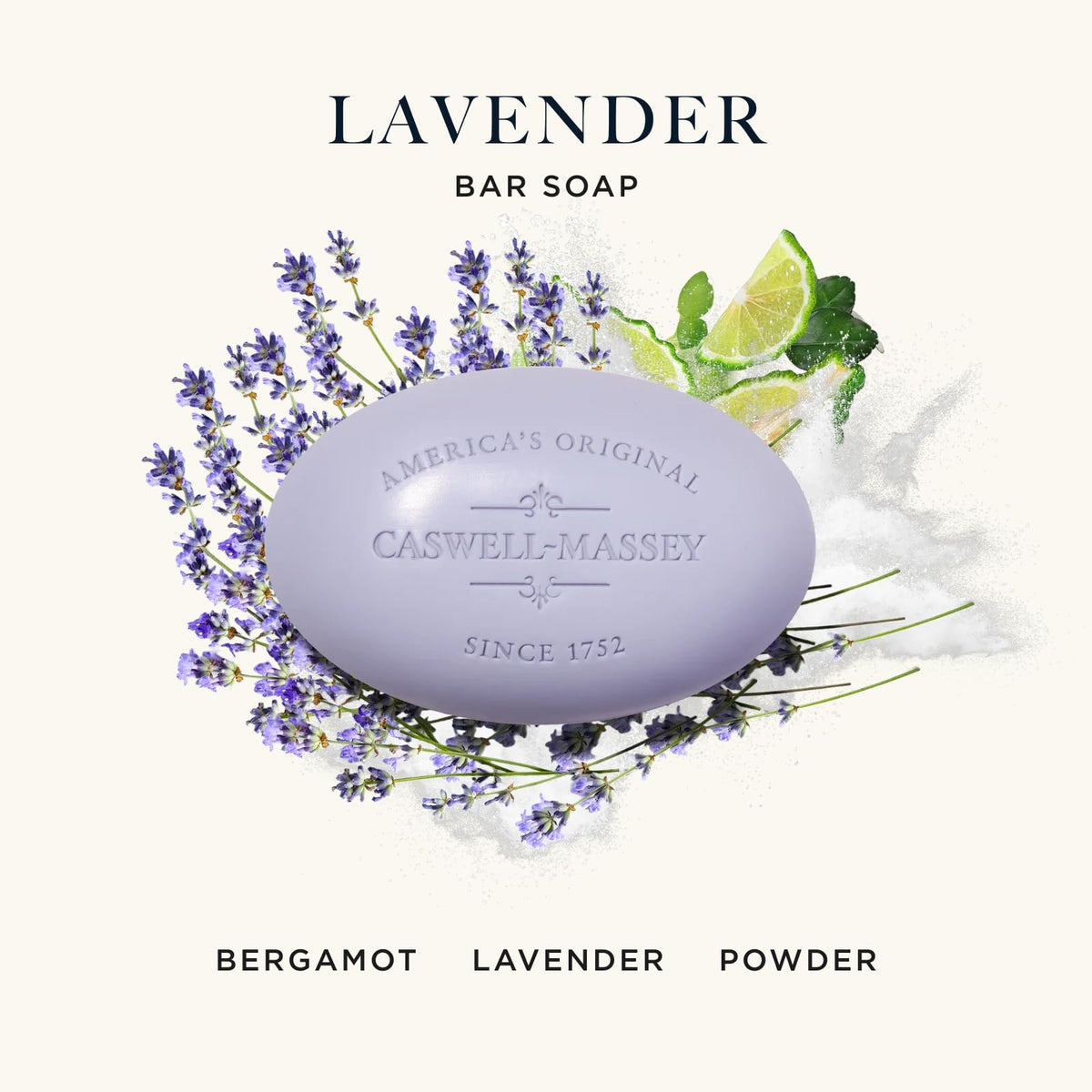 Emballage du savon Caswell-Massey Lavande