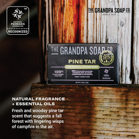 Emballage du savon de Tarier Grandpa's sur fond neutre