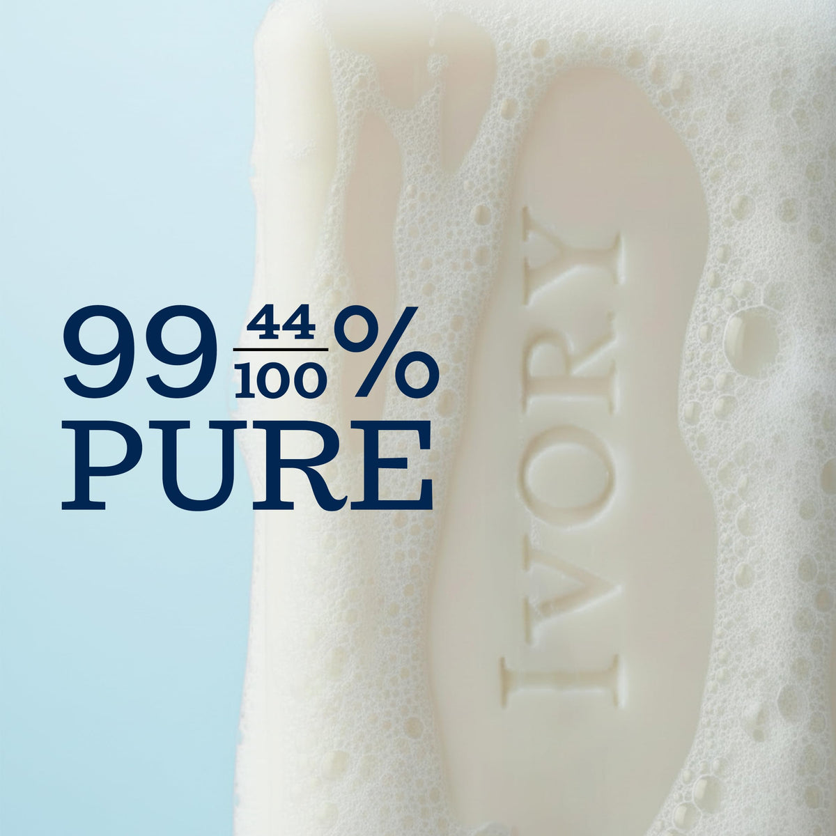 Emballage du savon doux Ivory avec informations sur la pureté