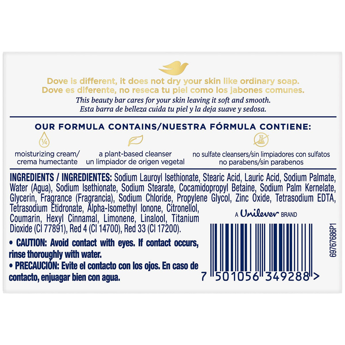 Emballage du savon Dove Beauté Rose 12-pack