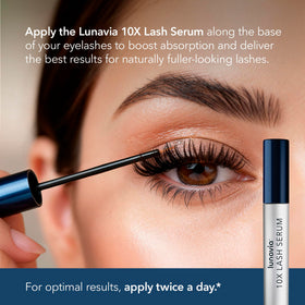 Emballage du sérum de cils lunavia 10X