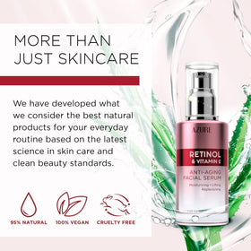 Emballage du sérum Retinol Azure Cosmetics avec description