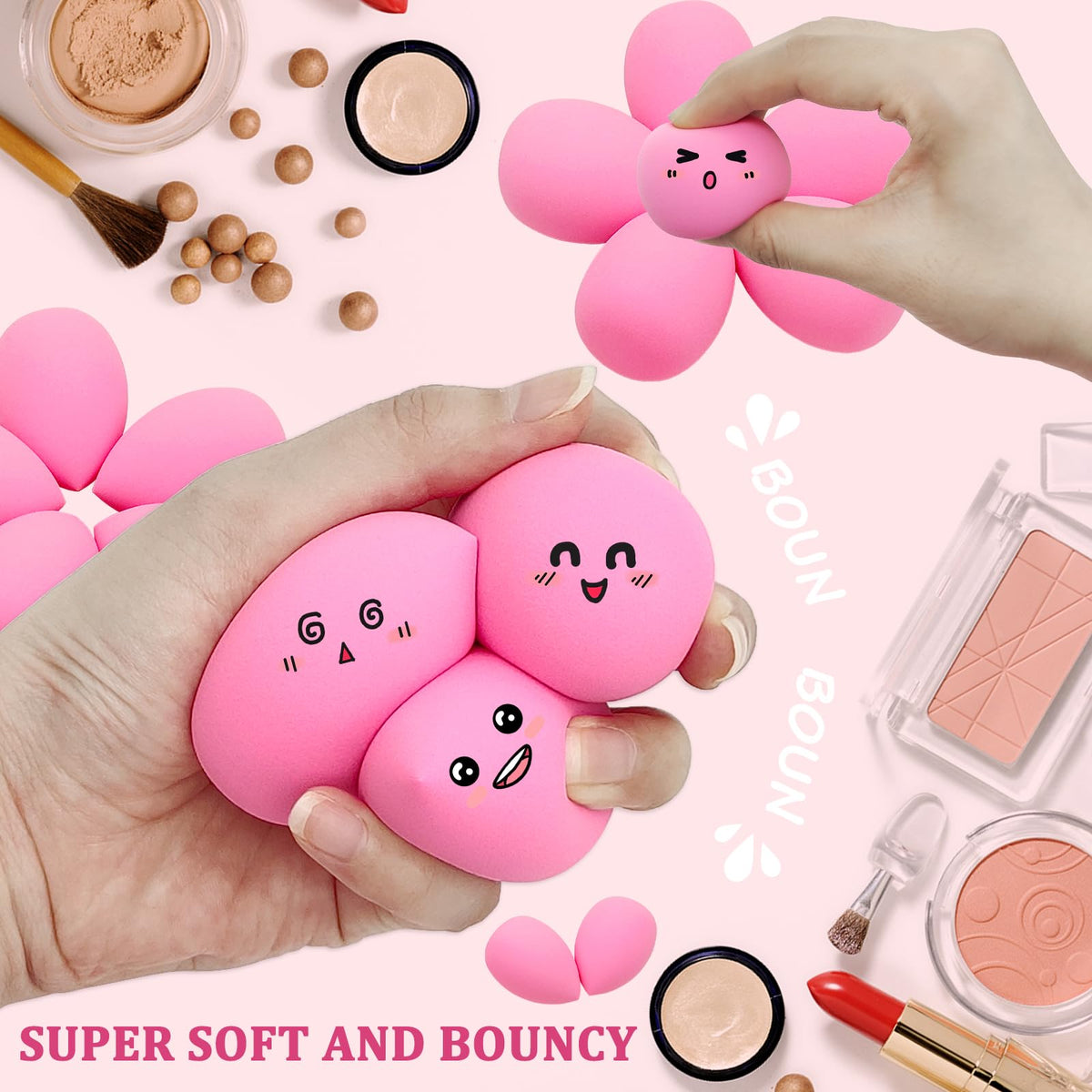 Emballage du set de 12 éponges de maquillage Scartink