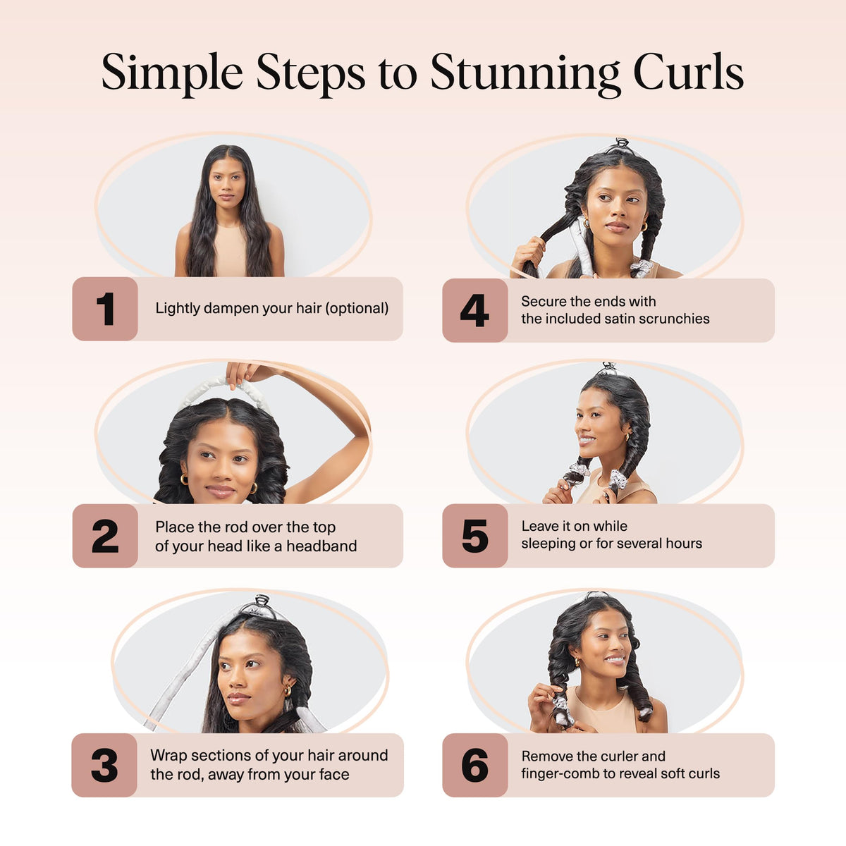 Emballage du set de curls Kitsch en satin