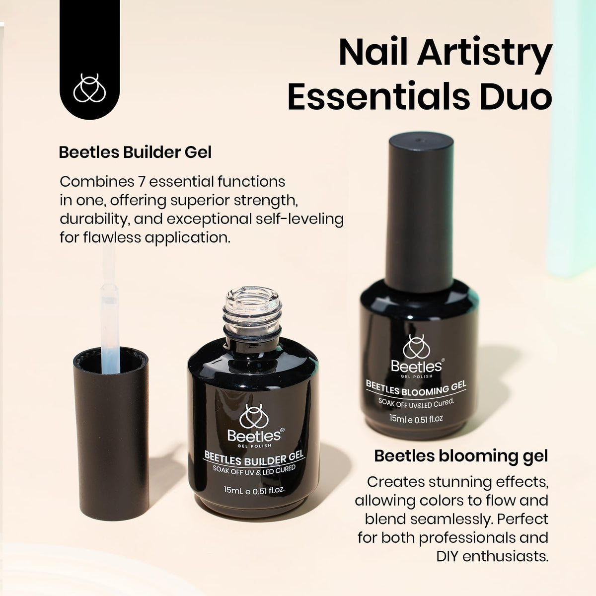Emballage du set de gel pour ongles beetles