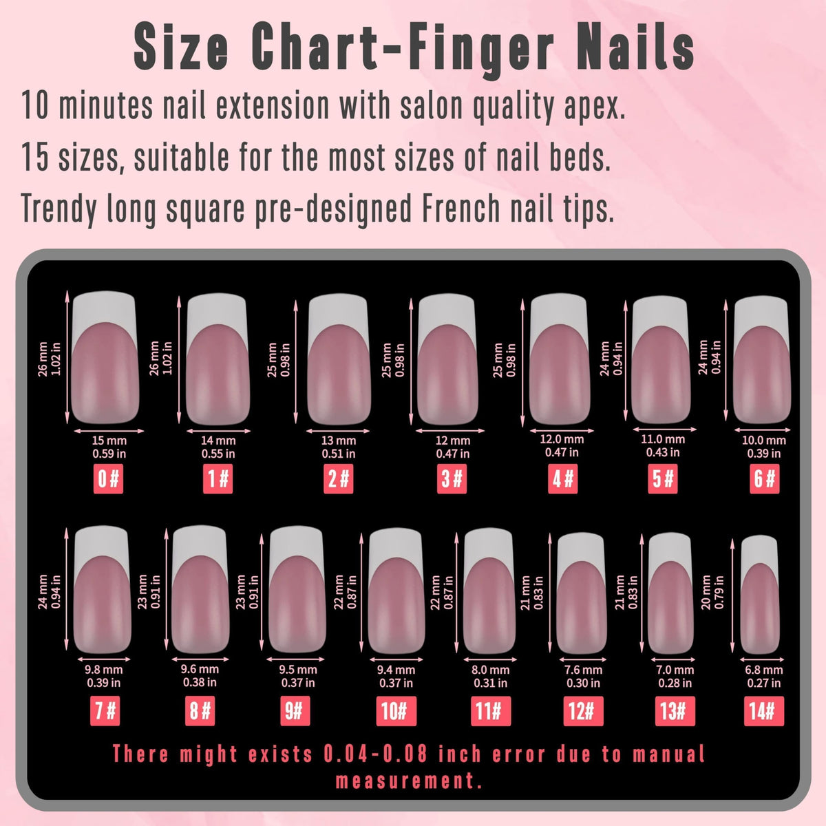 Emballage du set de tips d'ongles BERRY PINK NOVO OVO