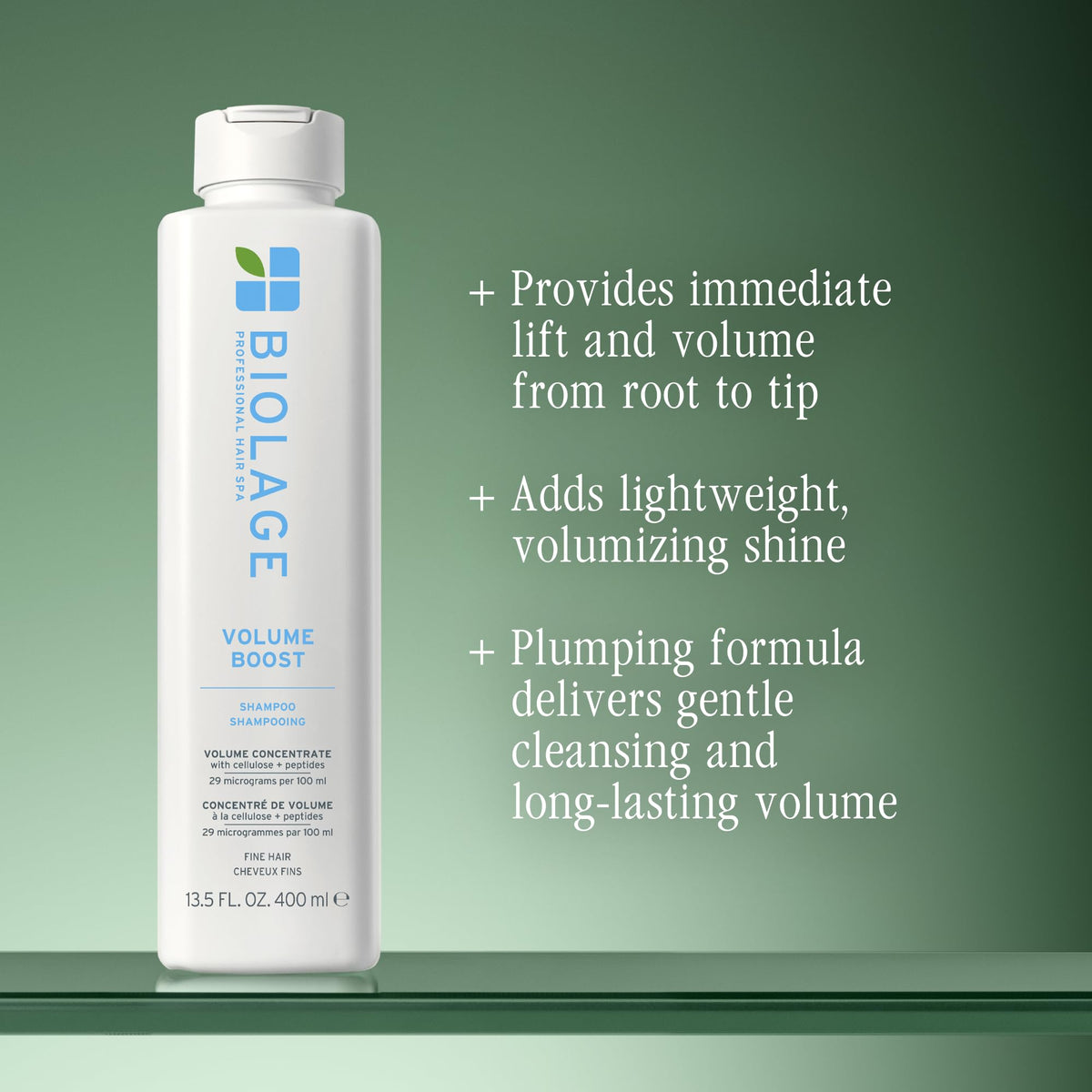 Emballage du shampooing Biolage Volume support