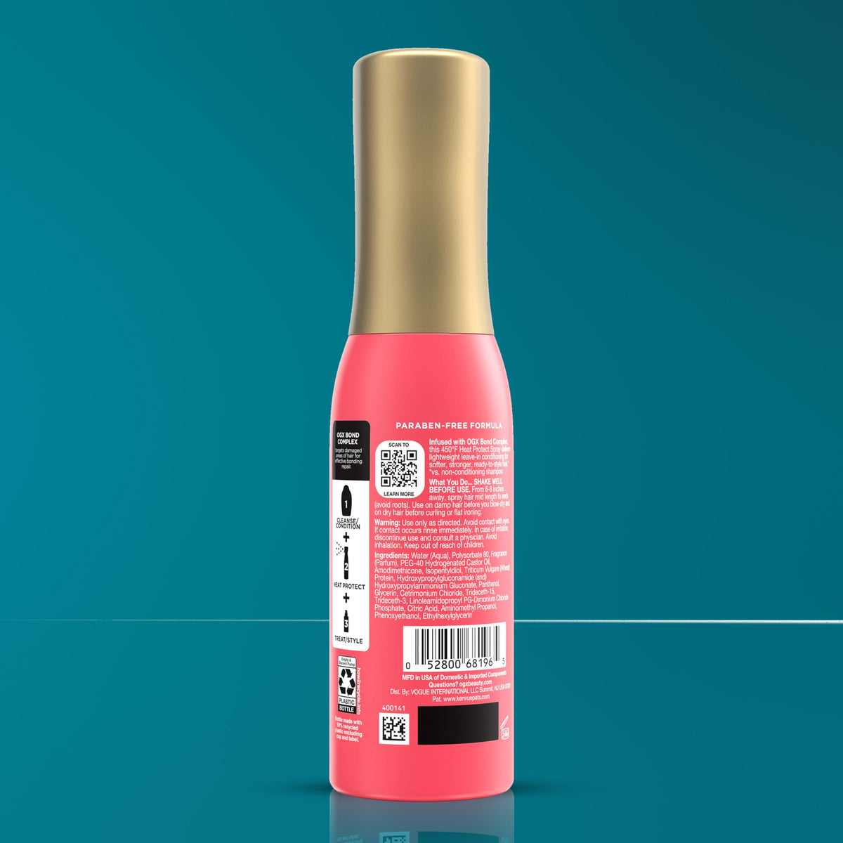 Emballage du Spray Protecteur de Chaleur OGX