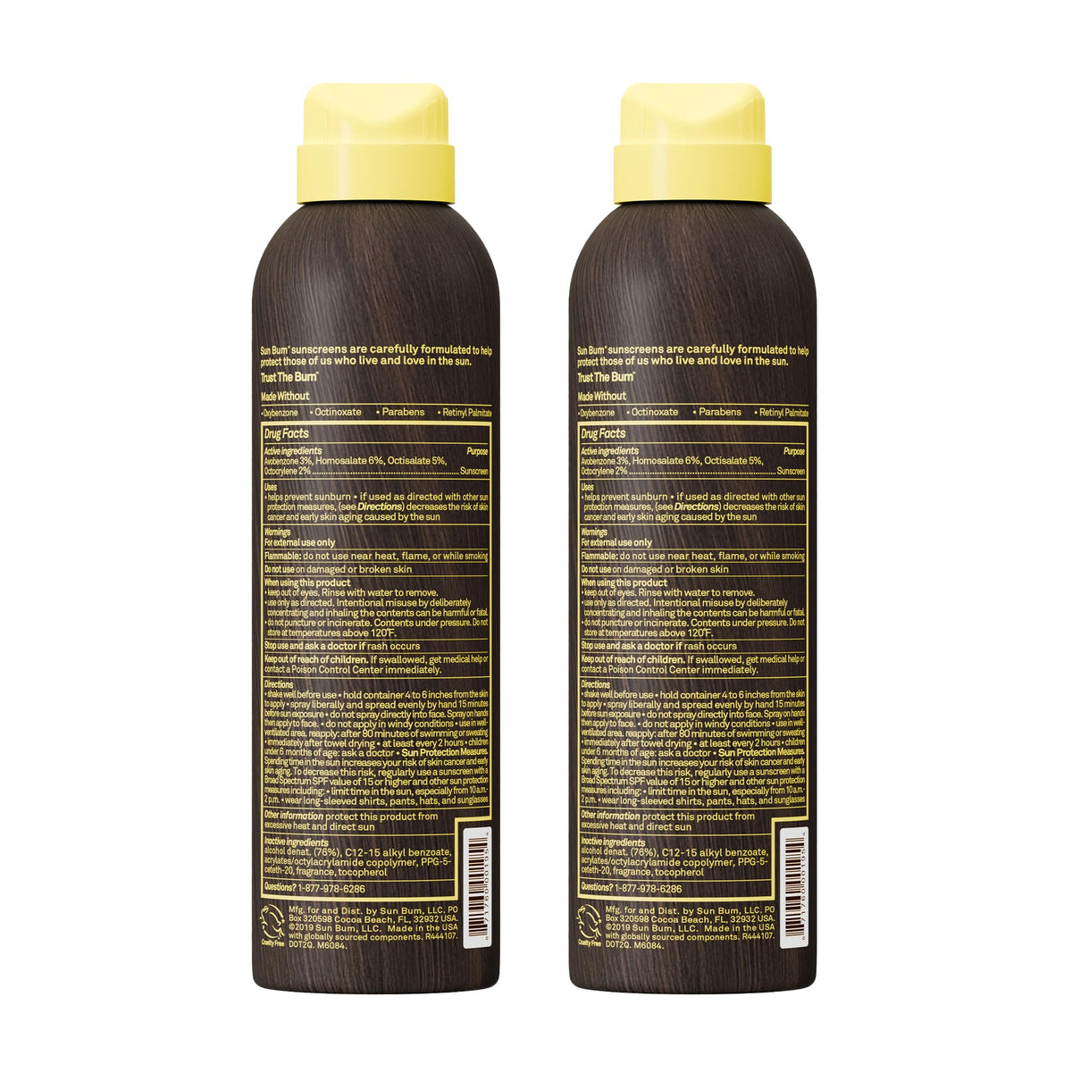 Emballage du spray solaire Sun Bum SPF 15 440g