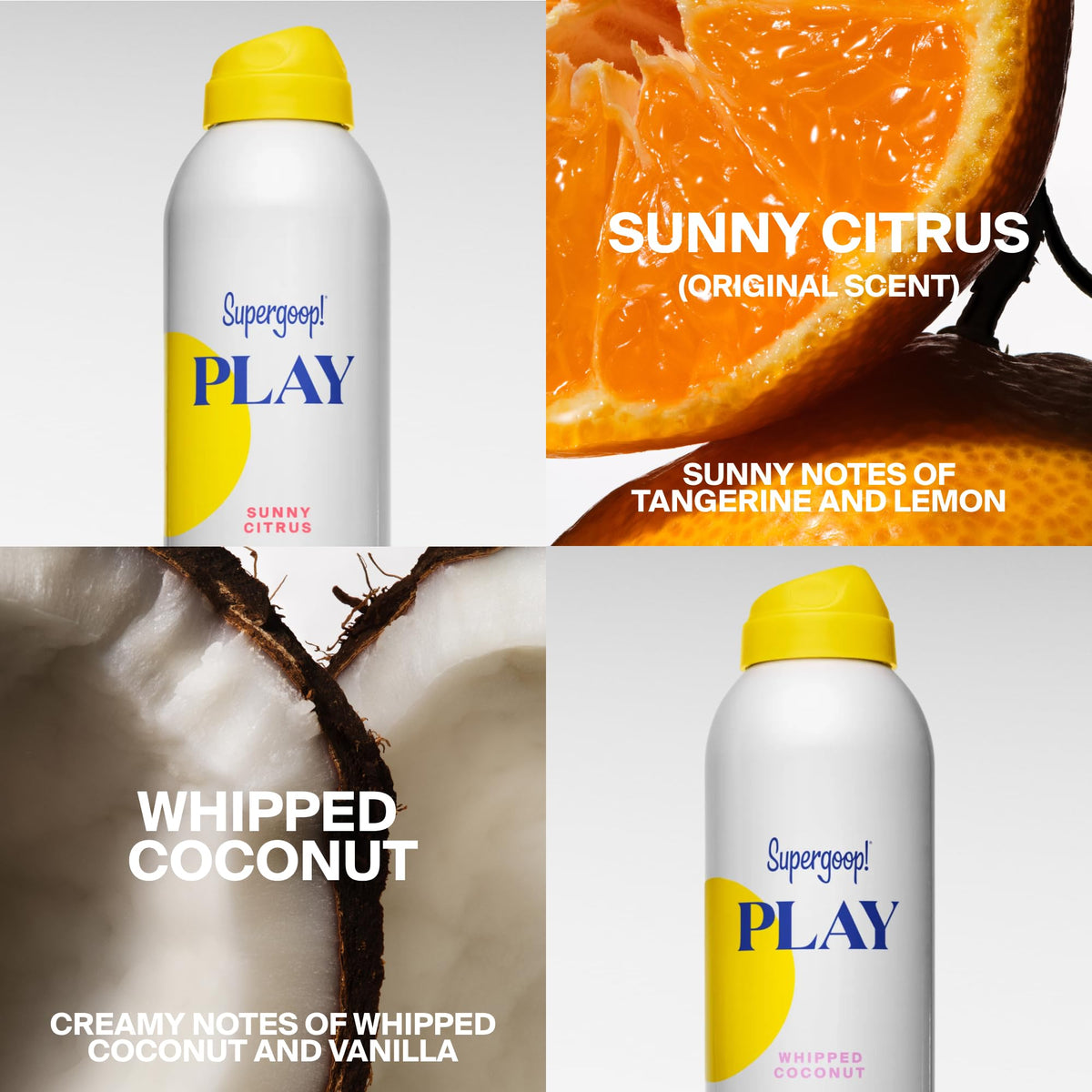 Emballage du spray Supergoop! PLAY Antioxidant SPF 50