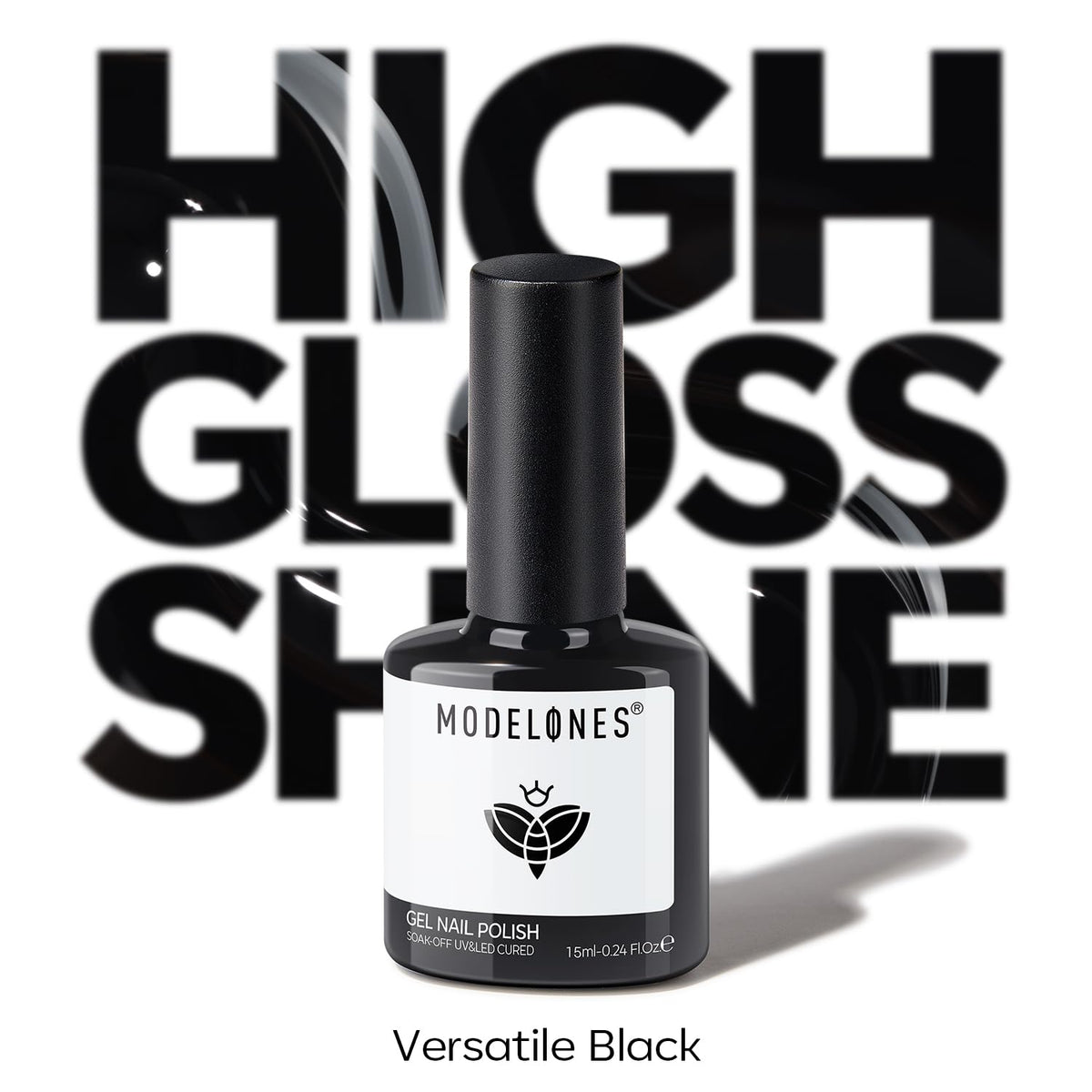 Emballage du vernis à ongles gel noir modelones