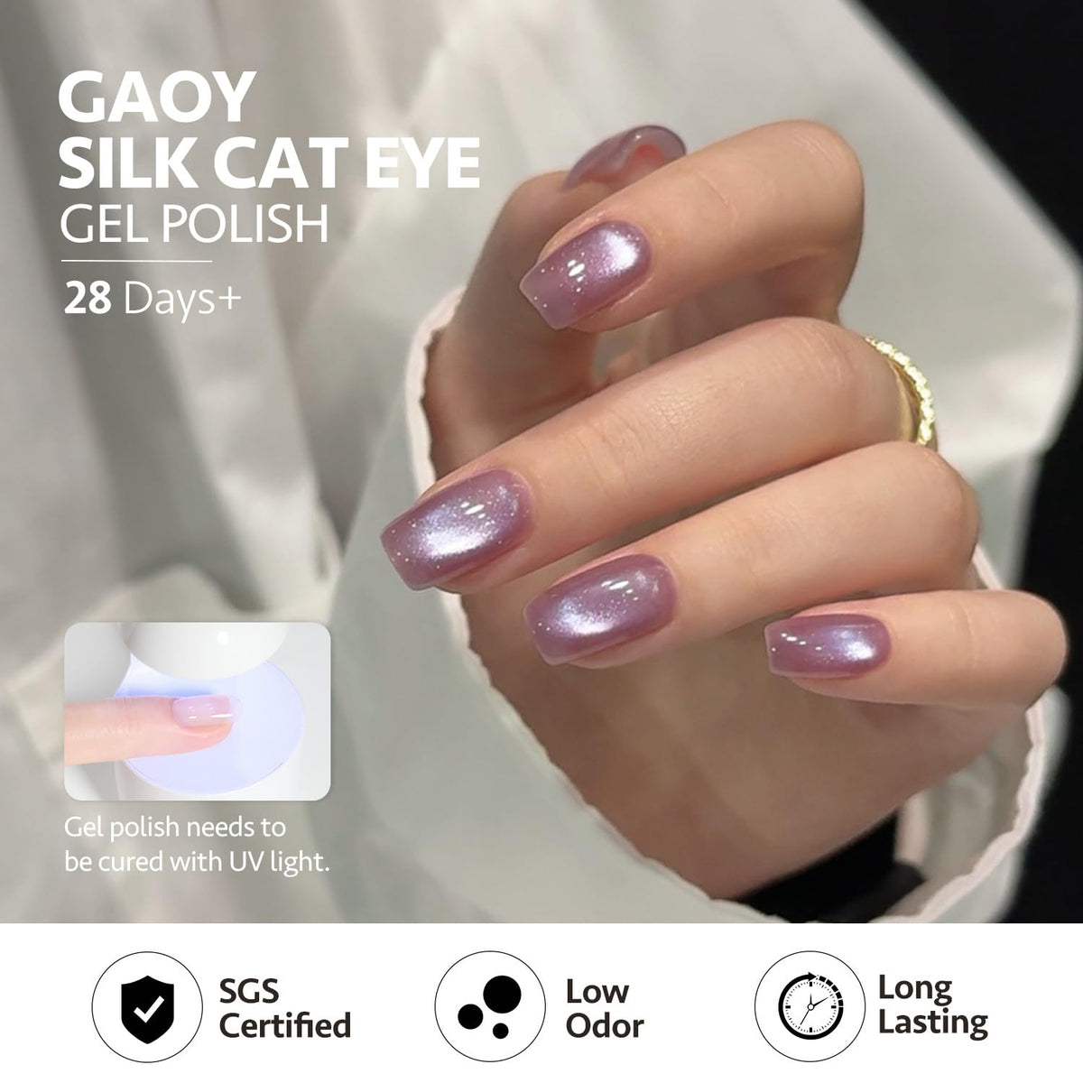 Emballage du vernis gel GAOY Cat Eye Violet
