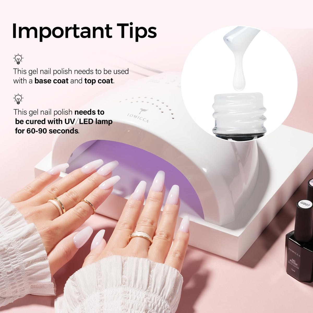 Emballage du vernis gel TOMICCA blanc lacté