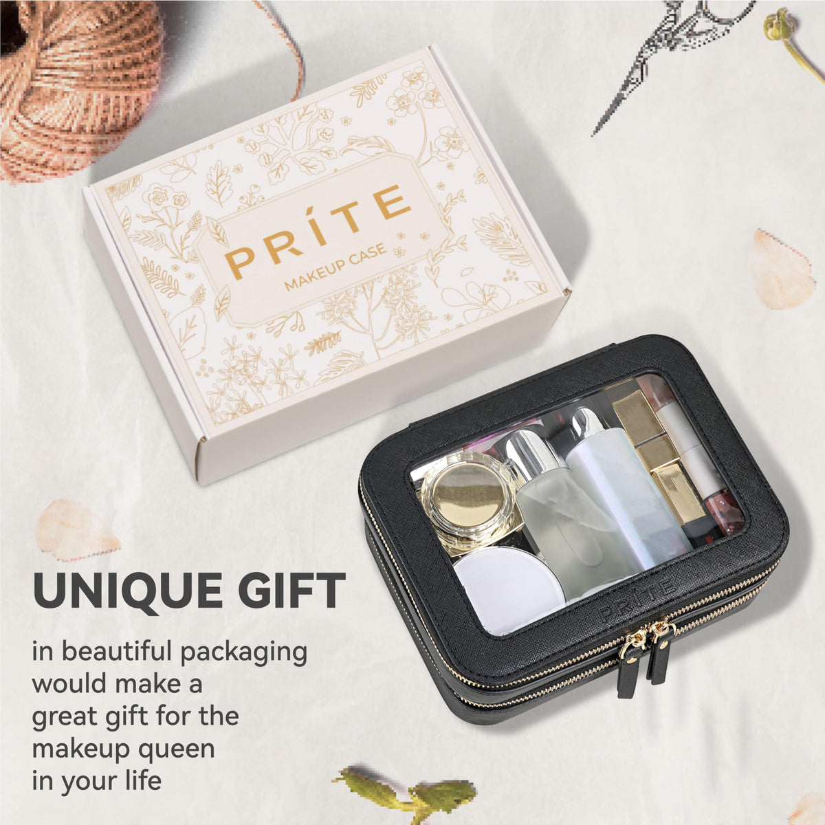 Emballage élégant de la trousse de maquillage Prite