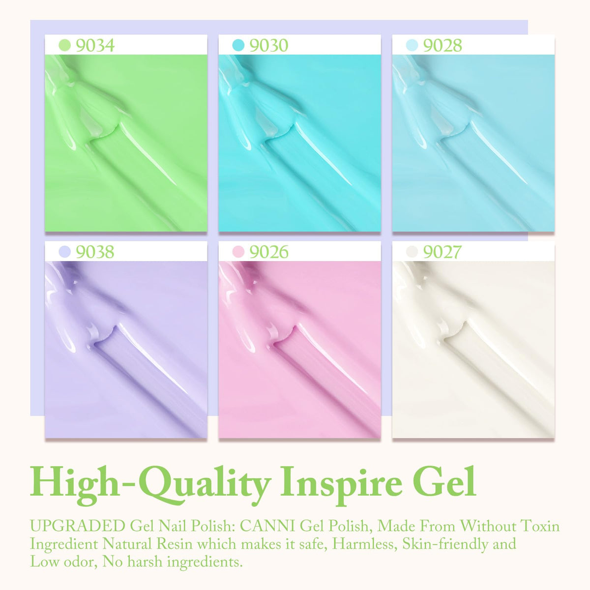 Emballage élégant du set de vernis à ongles CANNI