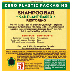Emballage recyclable du shampooing solide Garnier Miel