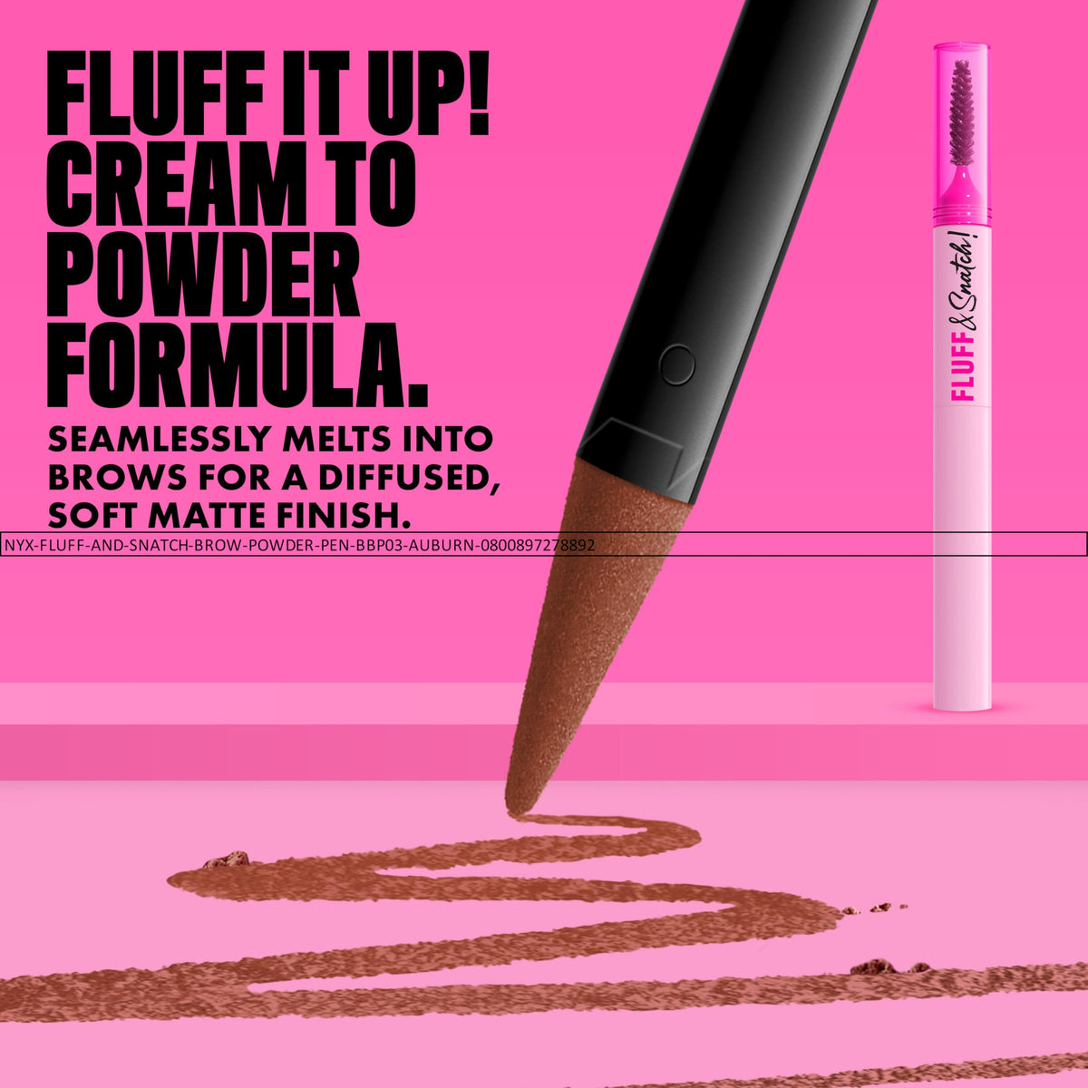 Embout en éponge du crayon à sourcils NYX Fluff & Snatch