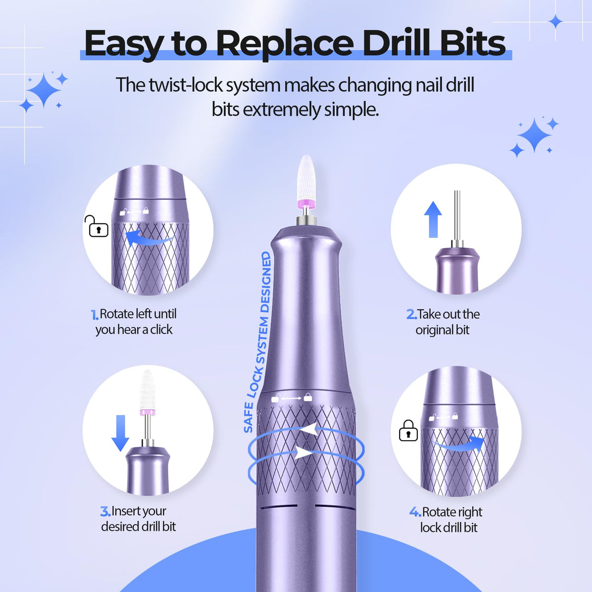 Embouts de la perceuse à ongles JOSGLOI