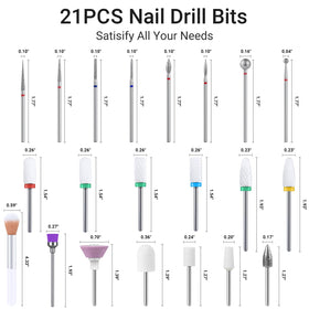 Embouts de perçage pour soins des ongles professionnels