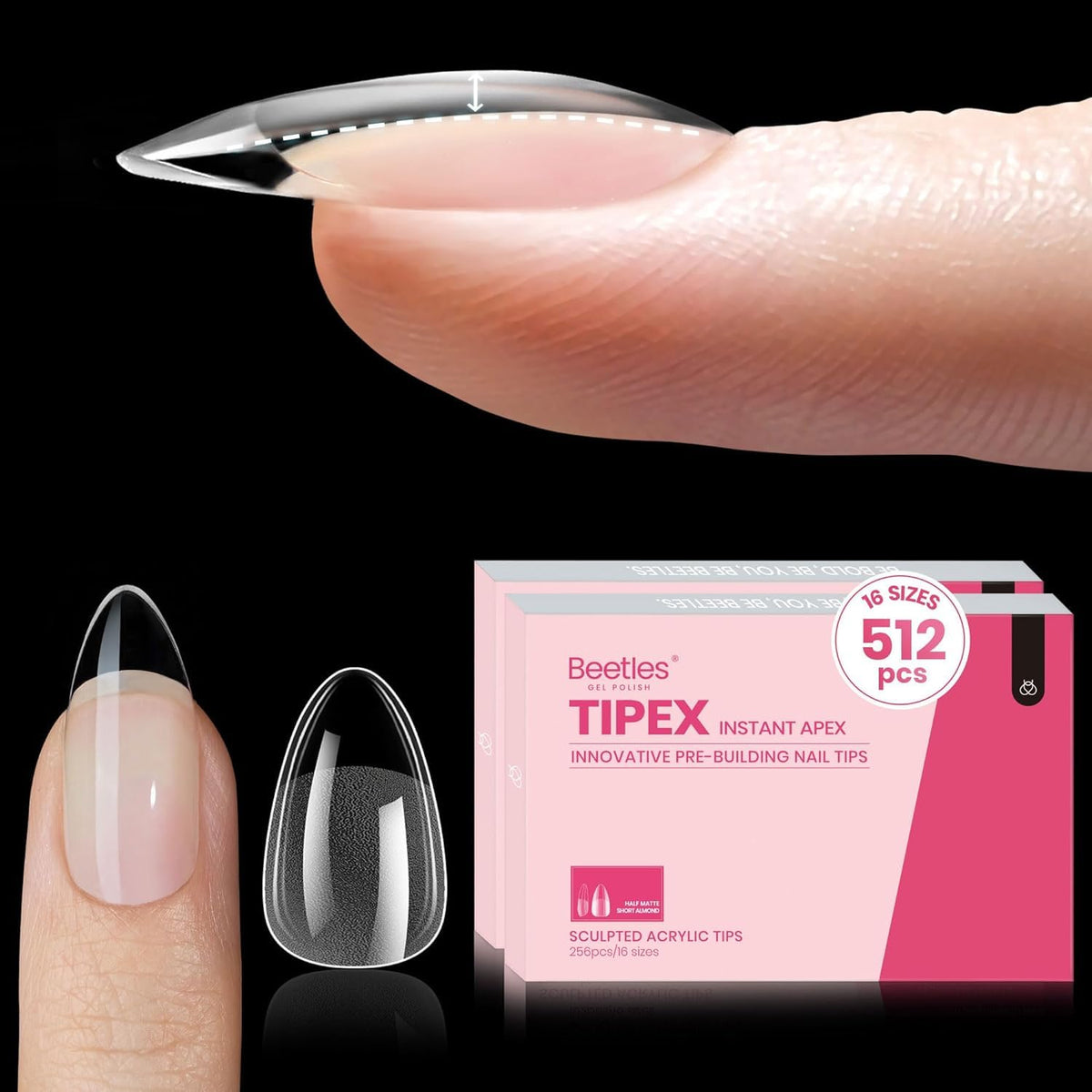 Embouts Tipex Instant Apex de beetles en boîte, 512 pièces