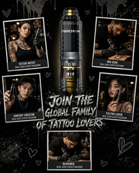 Encre de tatouage noire et caps à encre du kit Vidattx Poseidon