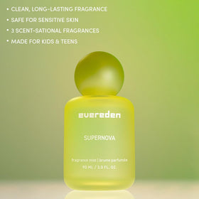 Enfant utilisant une brume parfumée Evereden
