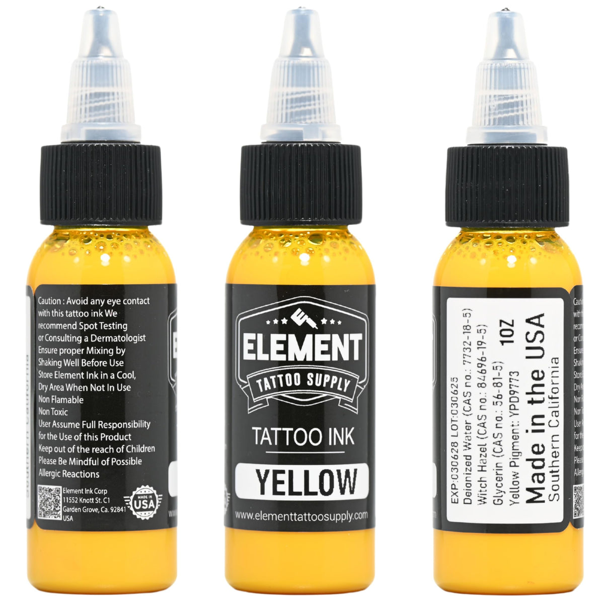 Ensemble d'encres de tatouage Element avec trois couleurs