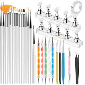 Ensemble d'outils de nail art YOOVR 28-en-1 avec pinceaux et accessoires