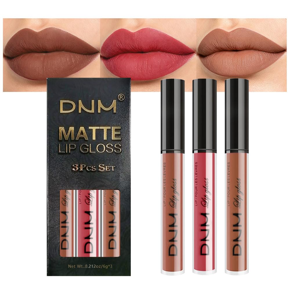 Ensemble de 3 rouges à lèvres mat evpct avec packaging élégant