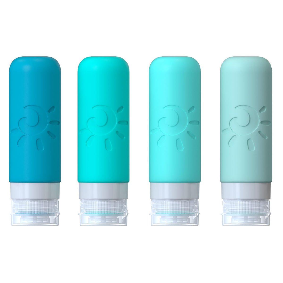 Ensemble de 4 bouteilles Zafit 3oz avec toilettage transparent