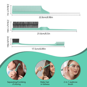 Ensemble de 4 brosses HEZ pour cheveux, présentation packagée