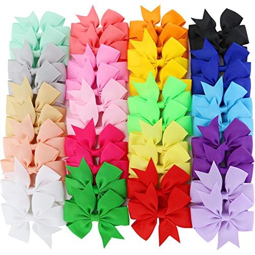Ensemble de 40 Bows à cheveux Babymatch, présentation des couleurs