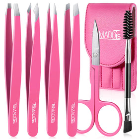 Ensemble de 6 pinceaux à sourcils TsMADDTs avec ciseaux et brosse