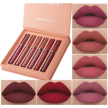 Ensemble de 6 rouges à lèvres liquides mat BestLand avec packaging